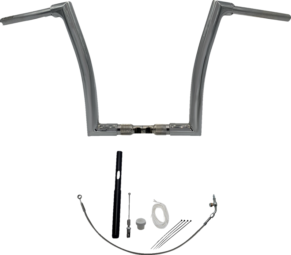 FAT BAGGERS INC. Handlebar Kit - Flat Top - 14" - Chrome 619914