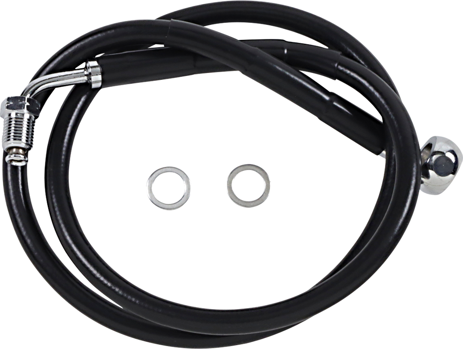 DRAG SPECIALTIES Brake Line - +10" - Black - '18-'21 Softail 618601-10BLK