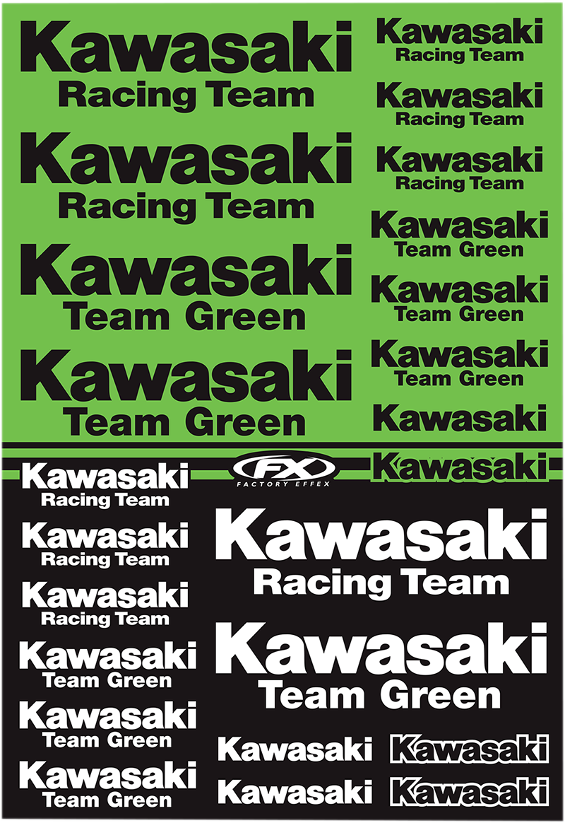 FACTORY EFFEX Decal Kit - Kawasaki Racing 22-68132