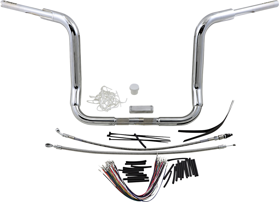 FAT BAGGERS INC. Handlebar Kit - Rounded Top - 14" - Chrome 809414