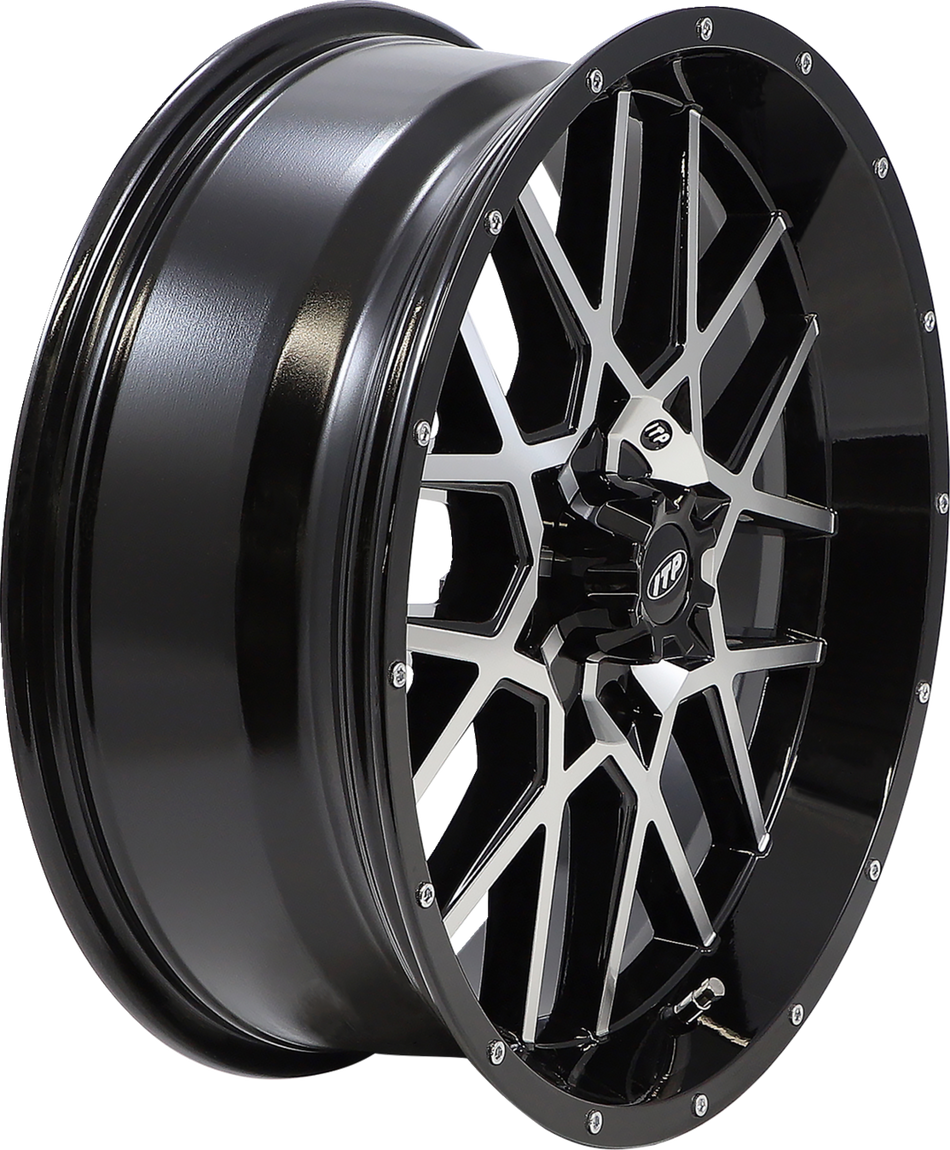 ITP Wheel - Hurricane - Front/Rear - Black Machined - 18x6.5 - 4/137 - 4+2.5 (+10 mm) 1822515546B