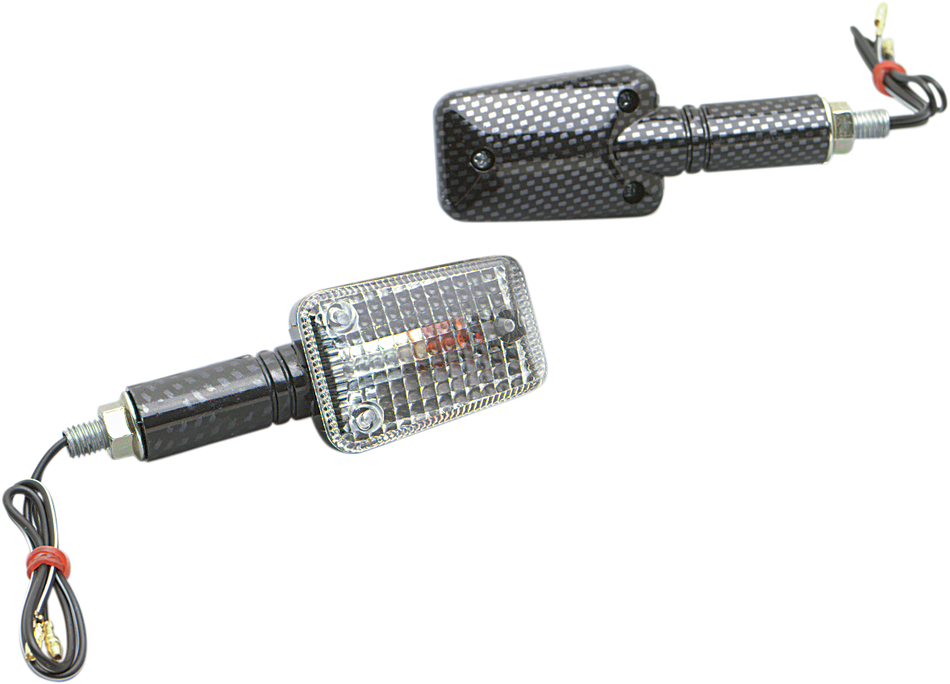 K&S TECHNOLOGIES Marker Light - Ministalk - Long - Carbon/Clear 25-8132