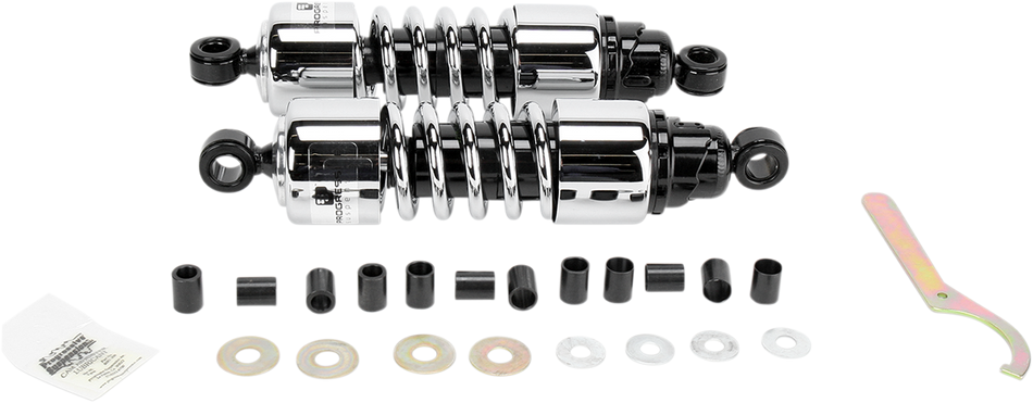 PROGRESSIVE SUSPENSION Shocks - 412 Cruiser Series - Chrome - 11.5" - Standard 412-4202C