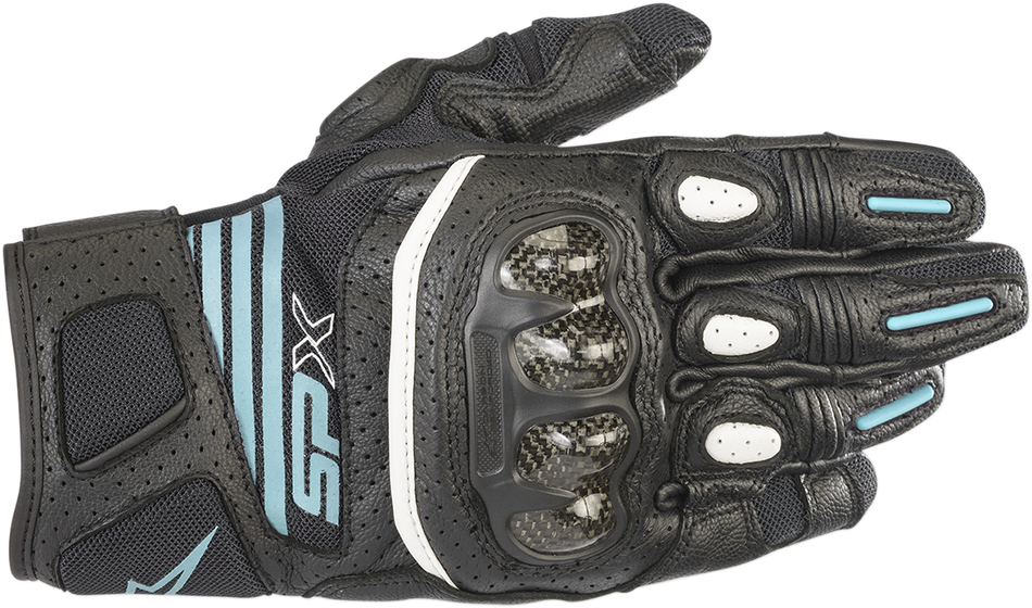 ALPINESTARS Stella SPX AC V2 Gloves - Black/Teal - XL 3517319-1170-XL