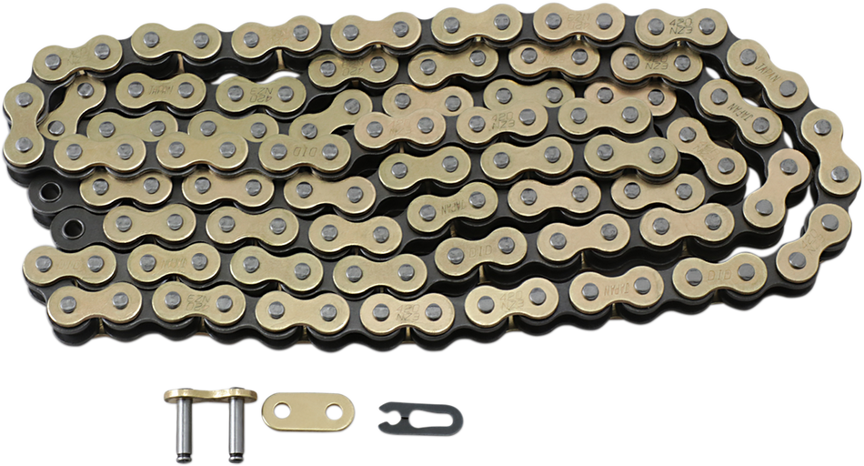 DID 420 NZ3 - High-Performance Motorcycle Chain - Gold - 120 Links 420NZ3-G/B-120