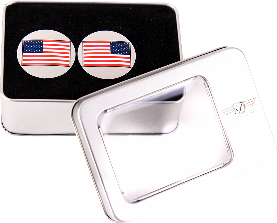 FIGURATI DESIGNS Swing Arm Covers - American Flag - Reversed FD20-AF-SS