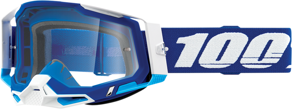 100% Racecraft 2 Goggles - Blue - Clear 50009-00002