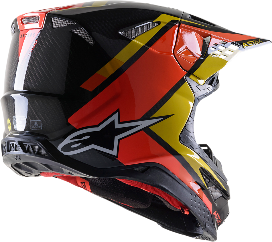 ALPINESTARS Supertech M10 Helmet - Meta 2 - MIPS® - Black/Yellow/Orange - Small 8300422-1549-SM