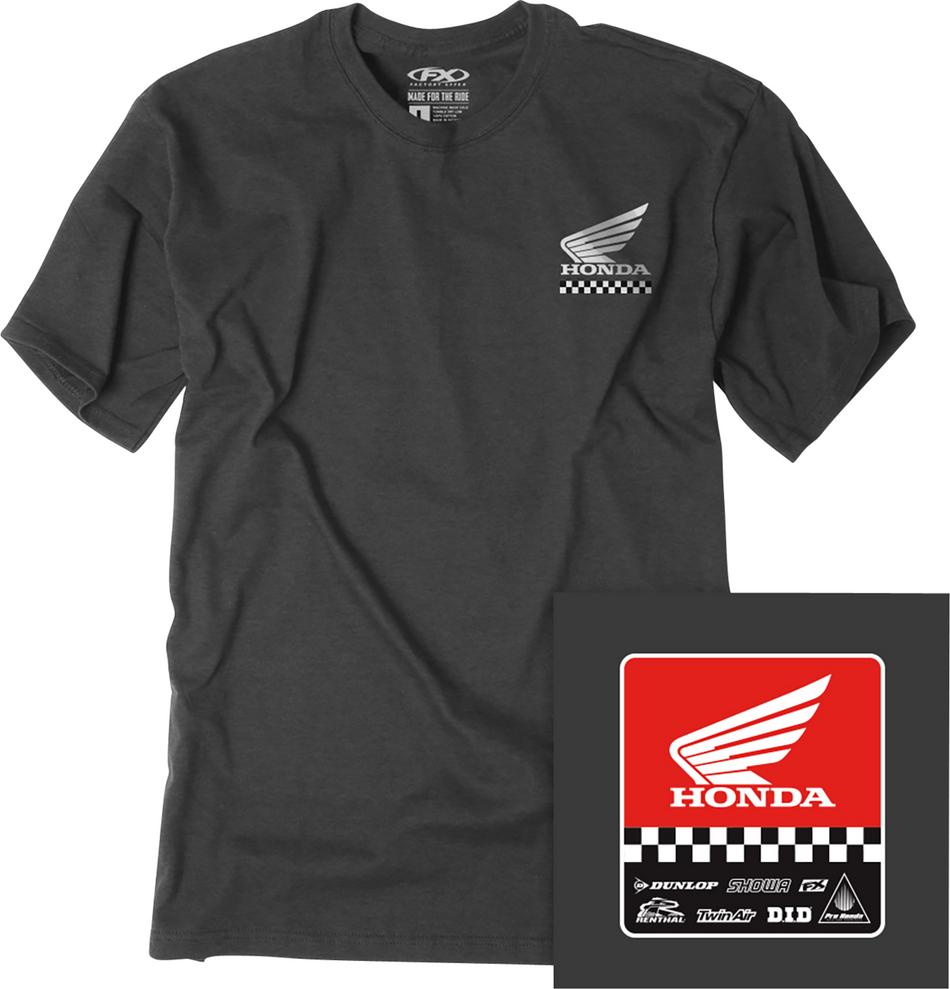 FACTORY EFFEX Youth Honda Starting Line T-Shirt - Heather Charcoal - XL 27-83306