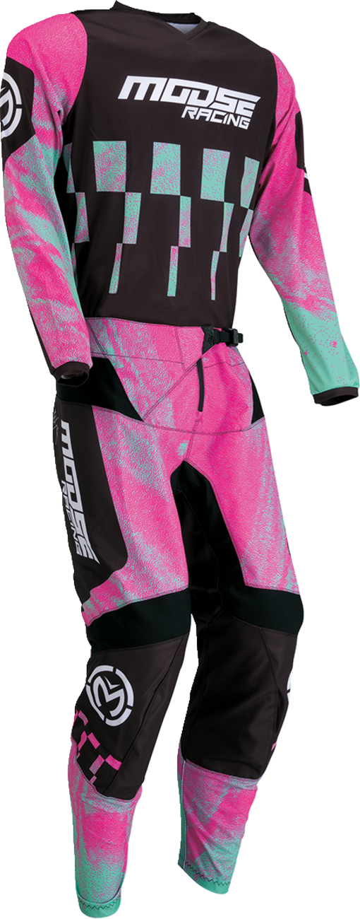 MOOSE RACING Qualifier Jersey - Pink/Teal - XL 2910-7521