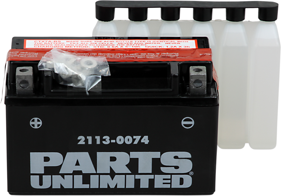 Parts Unlimited Agm Battery - Ytx7a-Bs .35 L Ctx7a-Bs