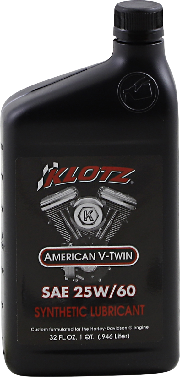 KLOTZ OIL V-Twin Synthetic Engine Oil - 25W-60 - 1 U.S. quart KH-2560