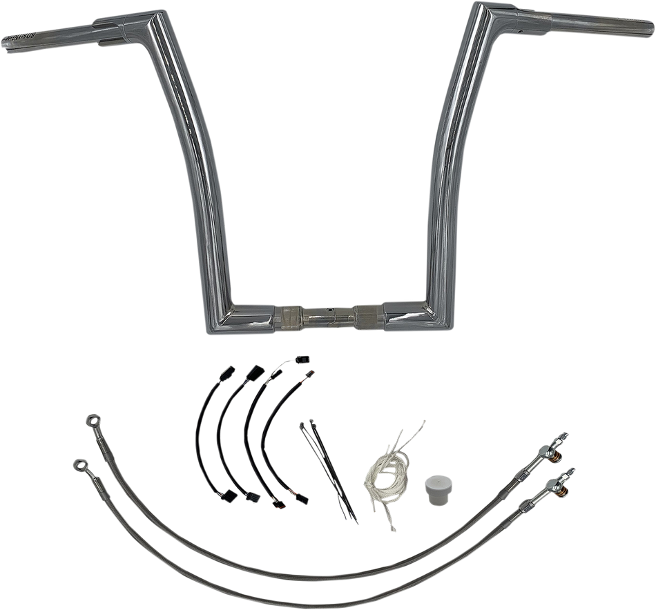 FAT BAGGERS INC. Handlebar Kit - Flat Top - 16" - Chrome 609616