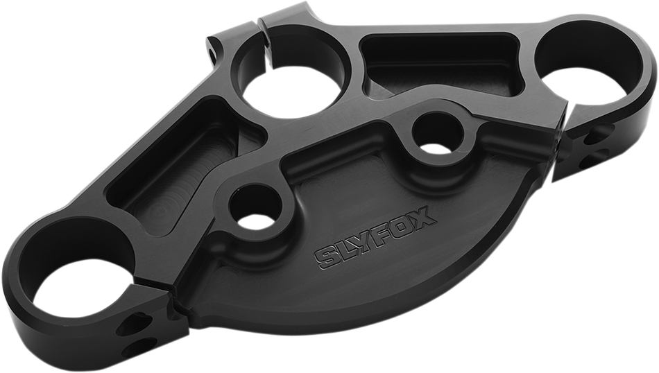 SLYFOX 49 mm Upper Triple Clamp - '14+ FLH - Black Anodized SF1000-2