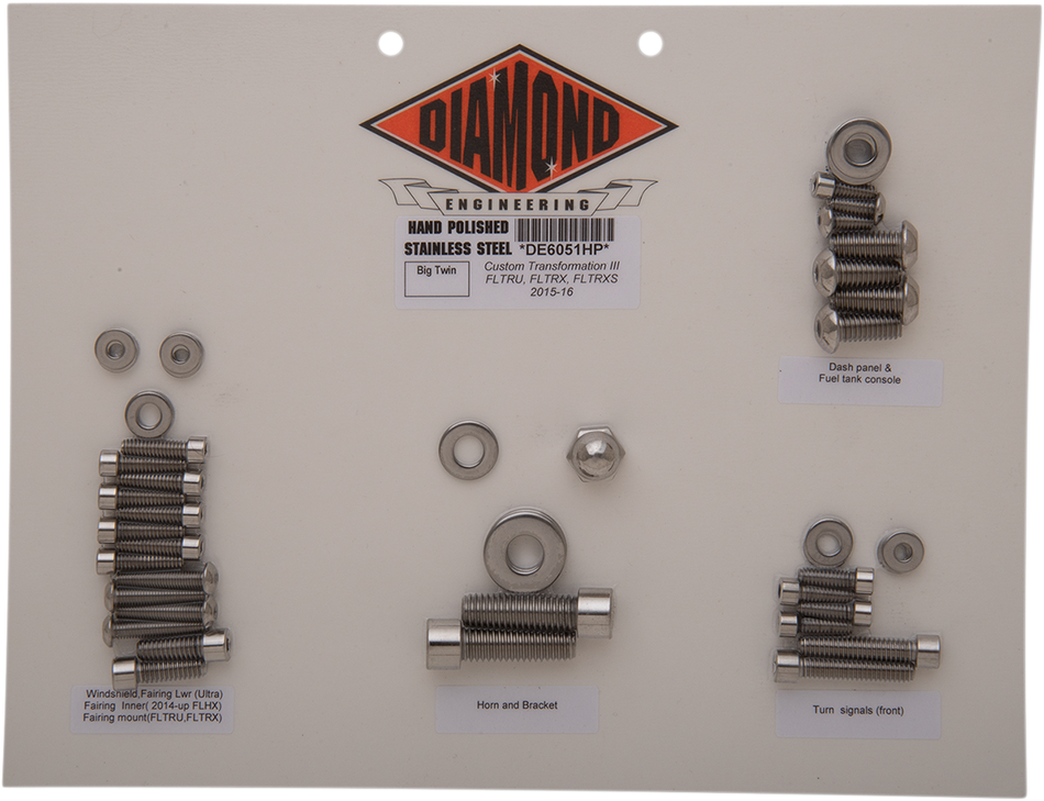 Kit de pernos DIAMOND ENGINEERING - Transformación - OE - FLT DE6051HP 