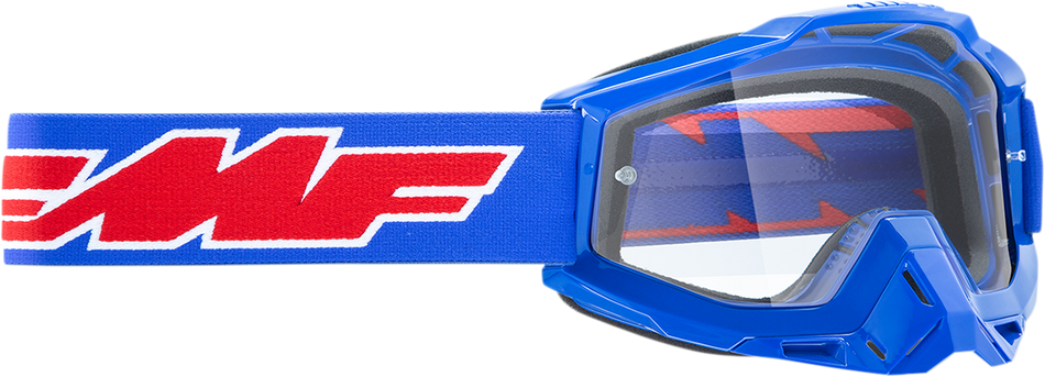 FMF PowerBomb Goggles - Rocket - Blue - Clear F-50036-00002 2601-2973