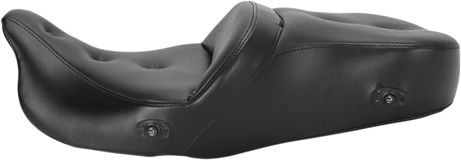 SADDLEMEN Pillow Top Roadsofa Seat - Heated - Black - '08-'23 FLH/FLT 808-07B-181HCT