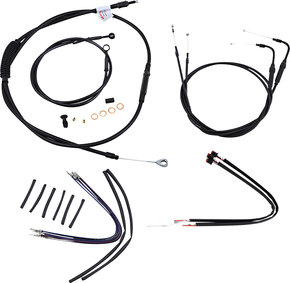 BURLY BRAND Control Kit - 14" Ape Hanger Handlebars - ABS B30-1124