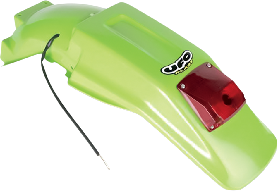 UFO Enduro Rear Fender - with Light - Green KA02715026