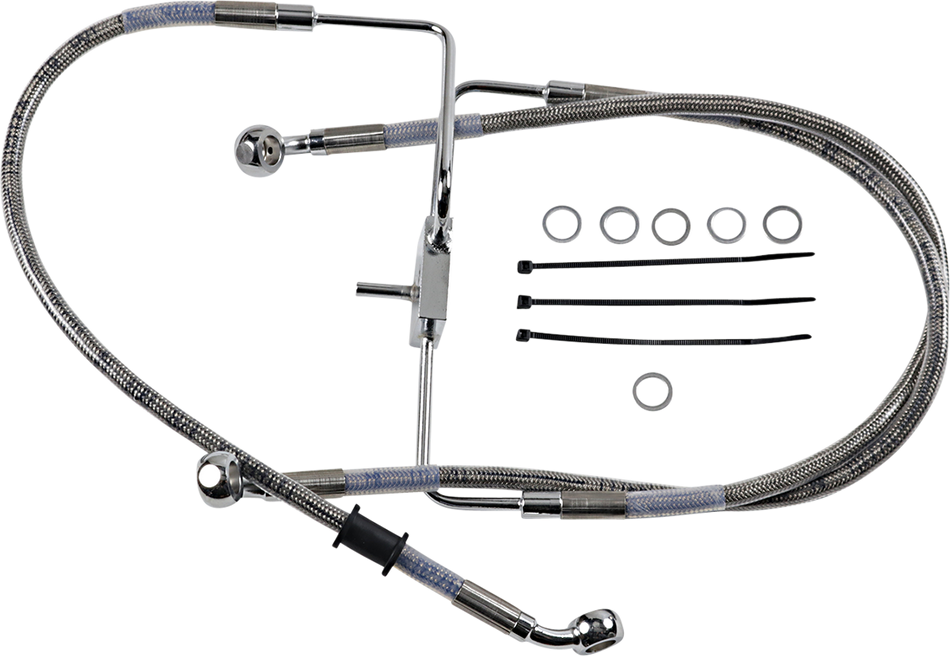 DRAG SPECIALTIES Brake Line - +2" - Stainless Steel - XL 618566-2