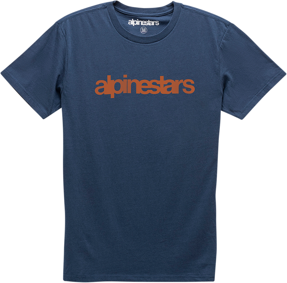 ALPINESTARS Heritage Word T-Shirt - Navy/Red - Medium 1210730067030M