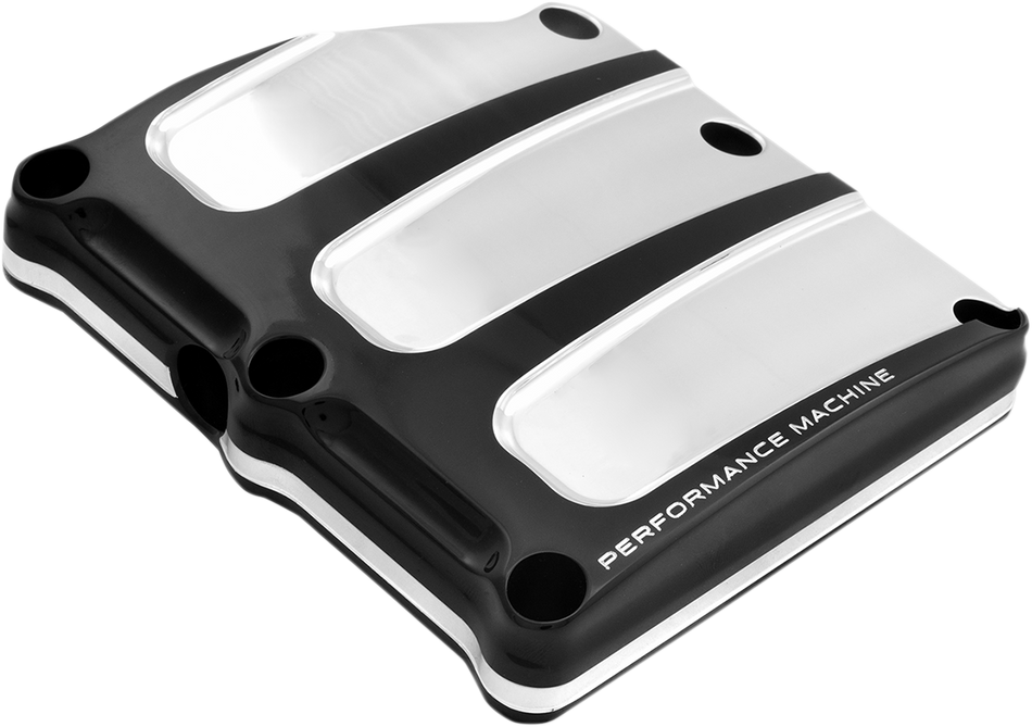 PERFORMANCE MACHINE (PM) Transmission Cover - Platinum Cut - Scallop 0203-2018-BMP