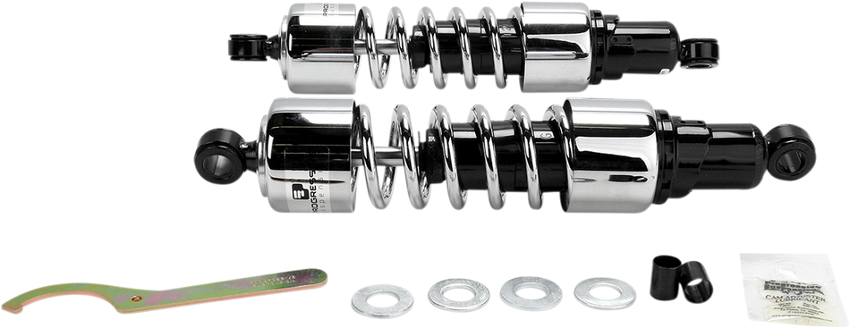 PROGRESSIVE SUSPENSION Shocks - 412 Cruiser Series - Chrome - 13.5" - Heavy Duty 412-4223C