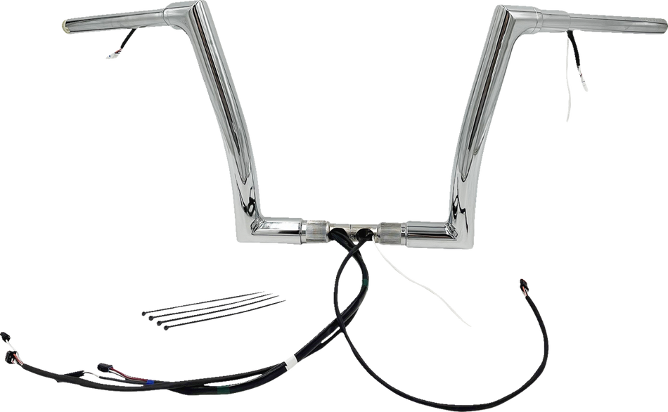 FAT BAGGERS INC. Handlebar Kit - Flat Top - 12" - Chrome 601312