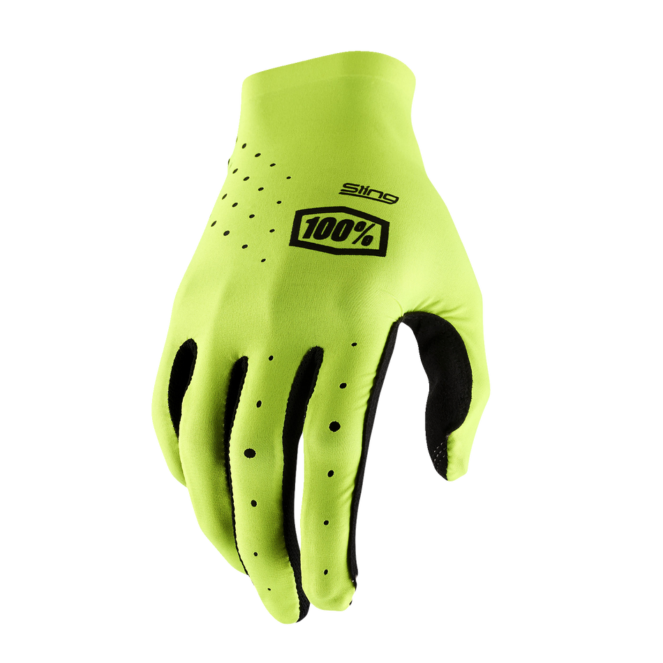 100 % Sling MX-Handschuhe – Fluoreszierendes Gelb – Größe L 10023-00007