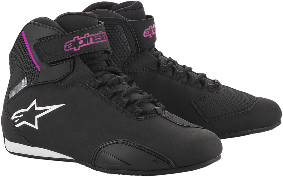 ALPINESTARS Women's Sektor Shoes - Black/Pink - US 6.5 251571910397