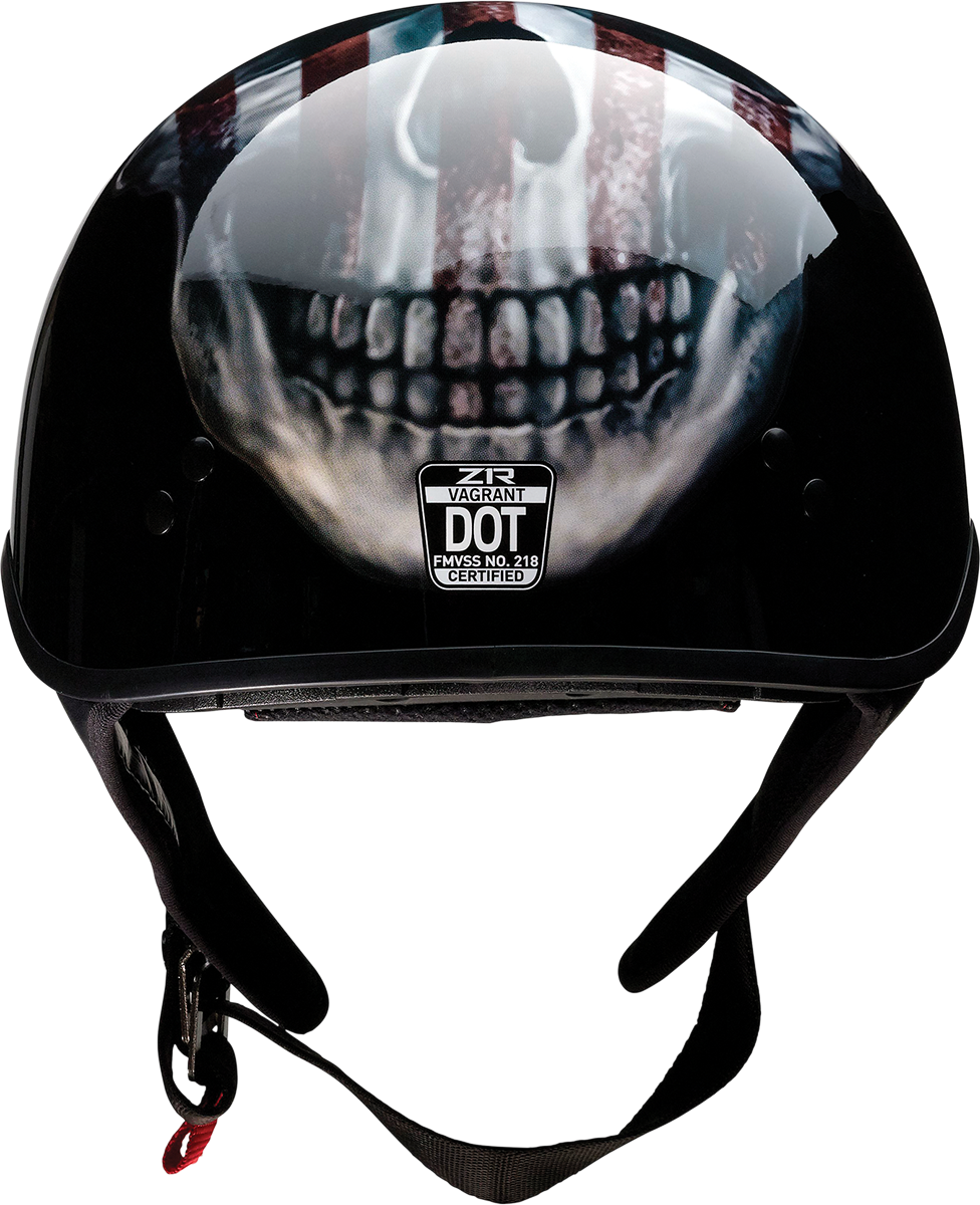 Casco Z1R Vagrant - Calavera de EE. UU. - Negro - Pequeño 0103-1308 