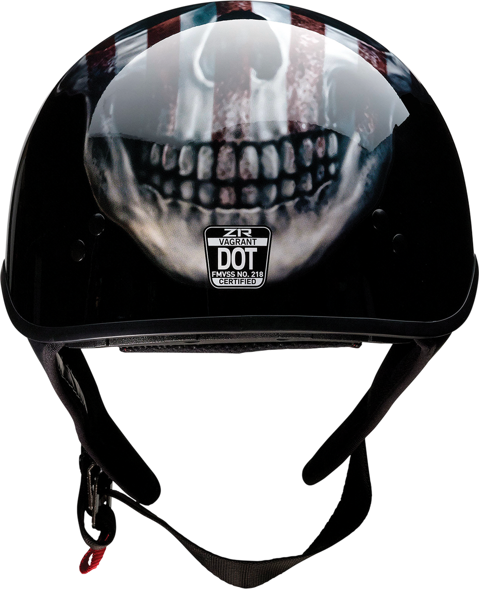 Z1R Vagrant Helmet - USA Skull - Black - Large 0103-1310