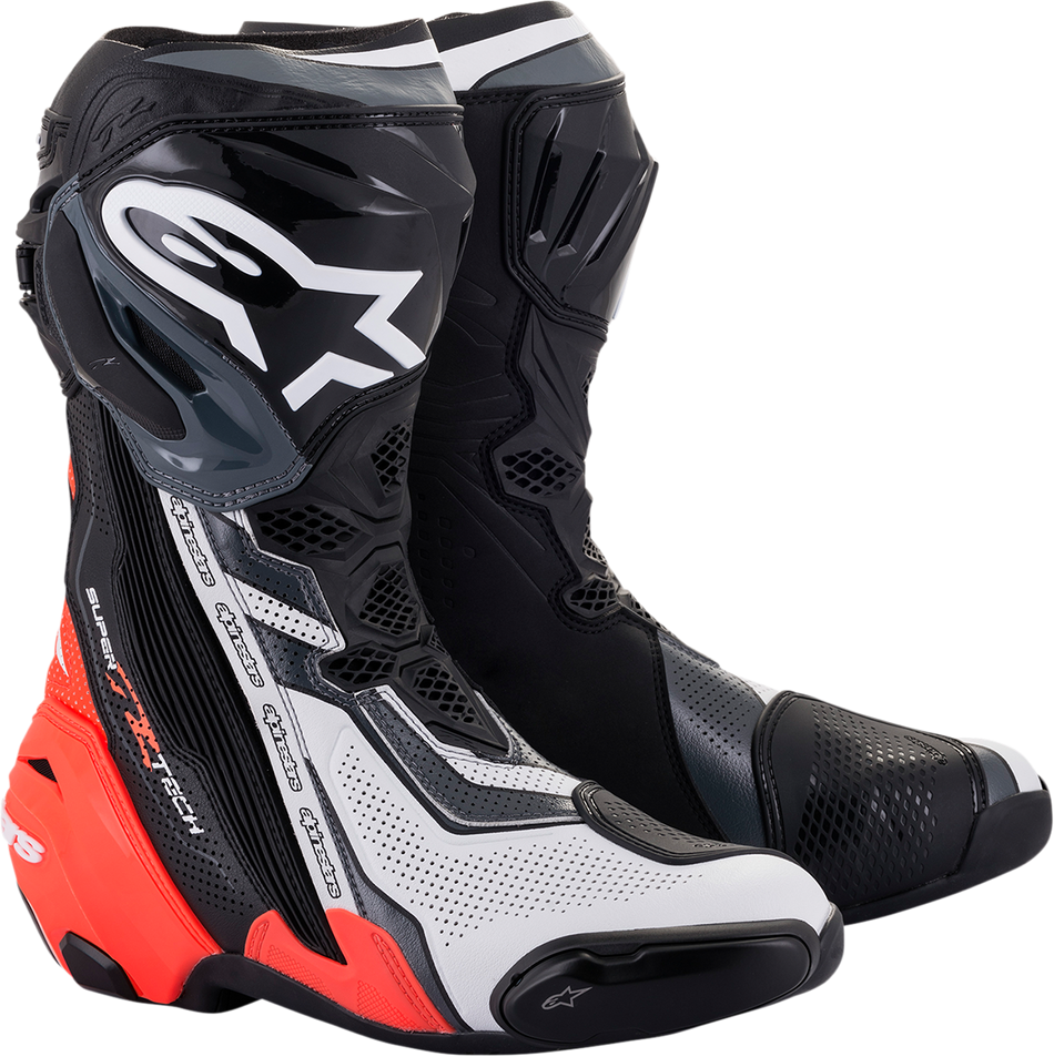 Botas ALPINESTARS Supertech V - Negro/Rojo/Blanco/Gris - US 9.5 / EU 44 2220121-1329-44 