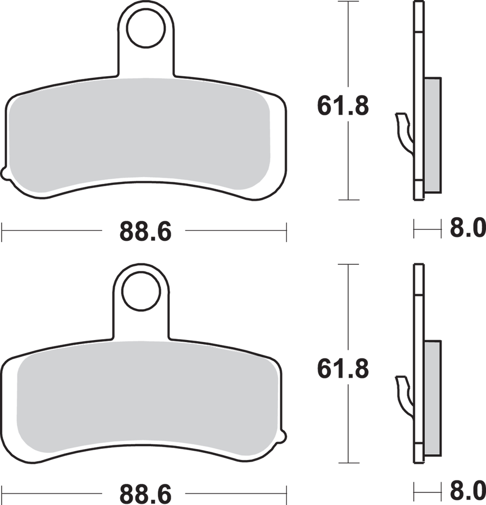 SBS Sintered Brake Pads - Harley-Davidson 853H.HS