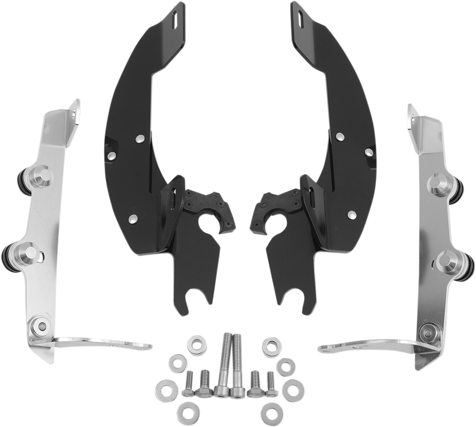 MEMPHIS SHADES Batwing Trigger Lock Mounting Kit - Aero - Black MEK1900