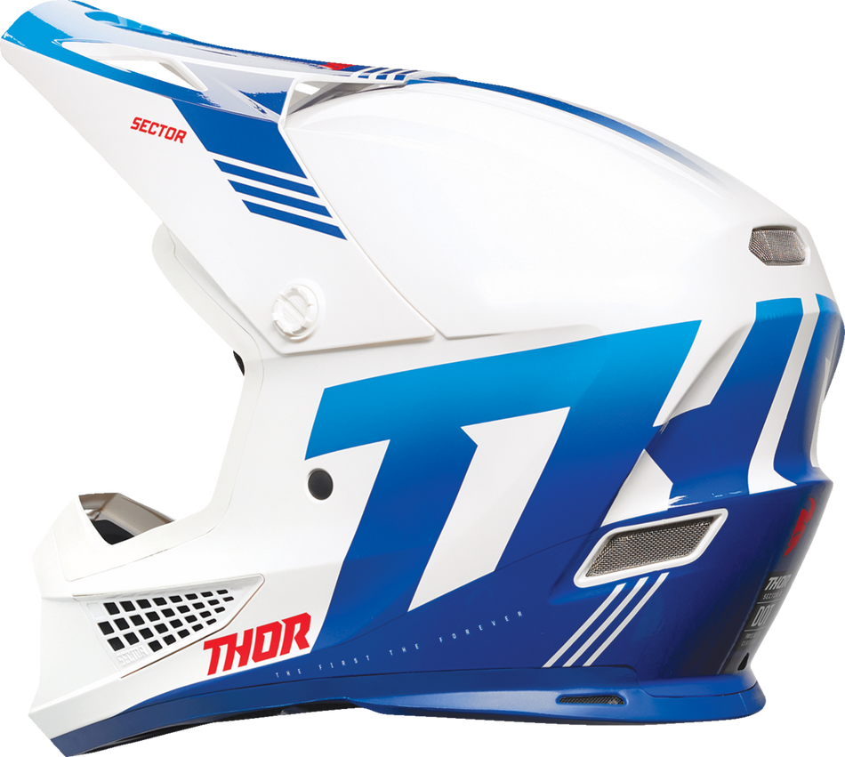 THOR Sector 2 Helmet - Carve - White/Blue - Large 0110-8132