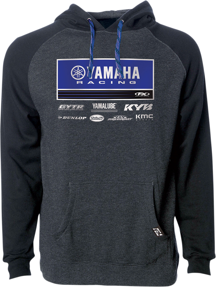 FACTORY EFFEX Yamaha 21 Racewear Hoodie - Charcoal/Black - Large 24-88224