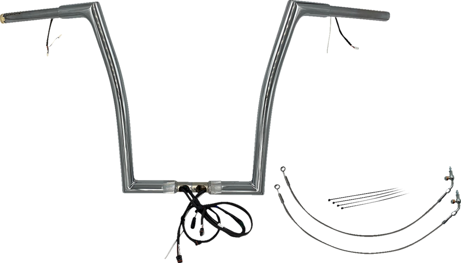 FAT BAGGERS INC. Handlebar Kit - Flat Top - 16" - Chrome 702916