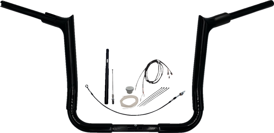 FAT BAGGERS INC. Handlebar Kit - Pointed Top - 14" - Black 819014-B