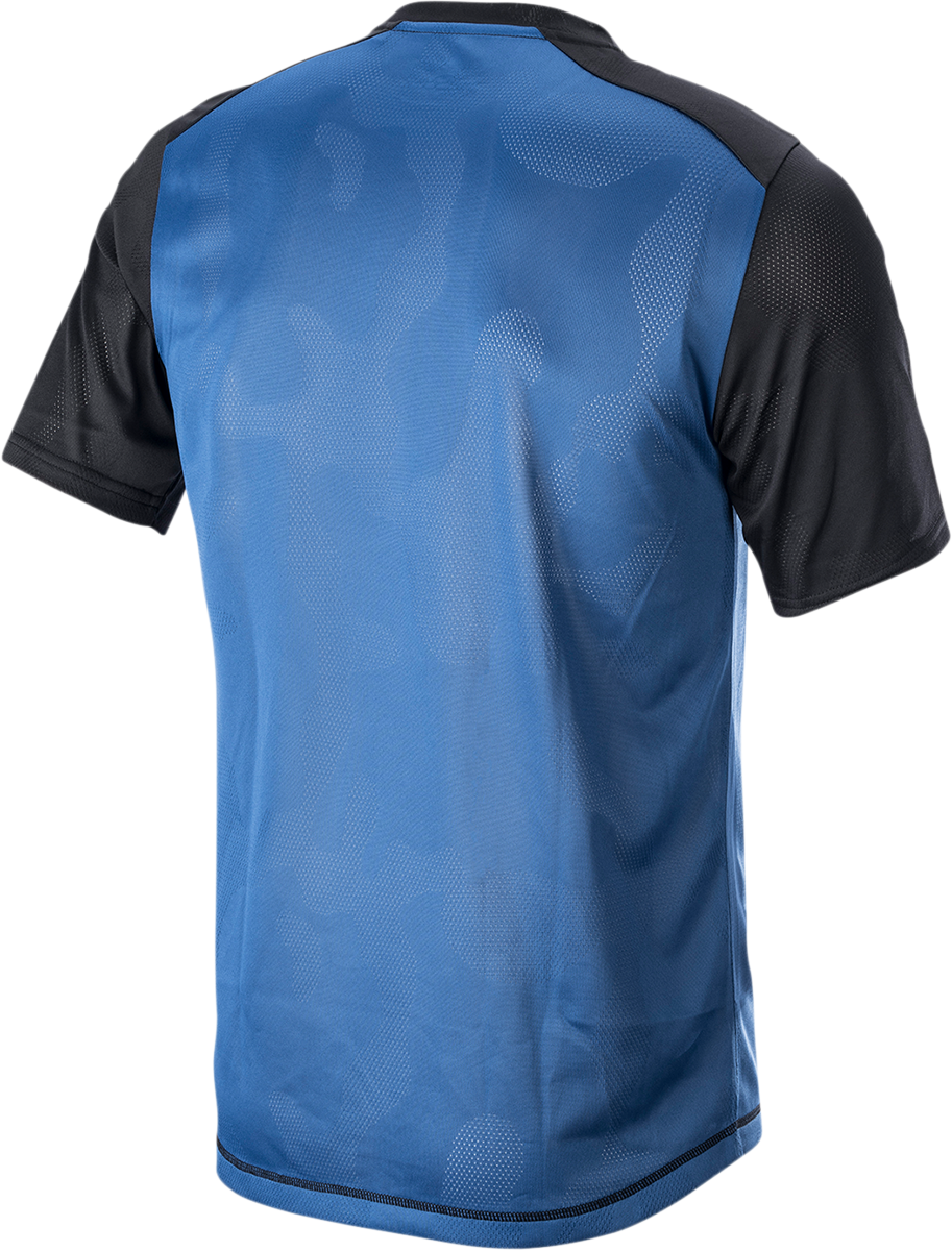 Camiseta ALPINESTARS Alps 4.0 V2 - Manga corta - Azul/Negro/Plata - Pequeña 1765922-7318-SM 