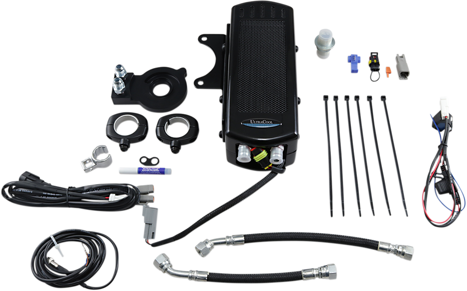 ULTRACOOL Side Mount Oil Cooler Kit - Gloss Black - Sportster SMSP-2G