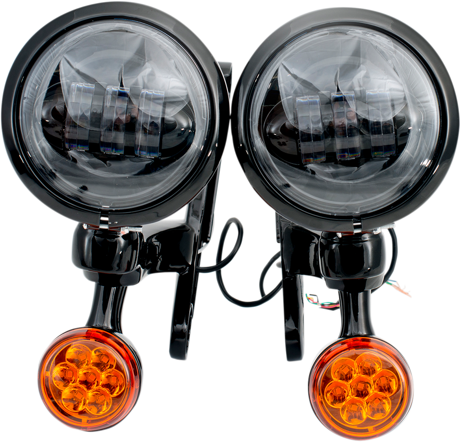 RIVCO PRODUCTS LED Turn/Run Lights 4-1/2" - Black/Black MV195