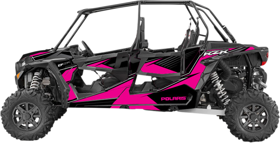 D'COR VISUALS Complete Graphics Kit - Pink/Black - 4-Door - RZR 20-60-113