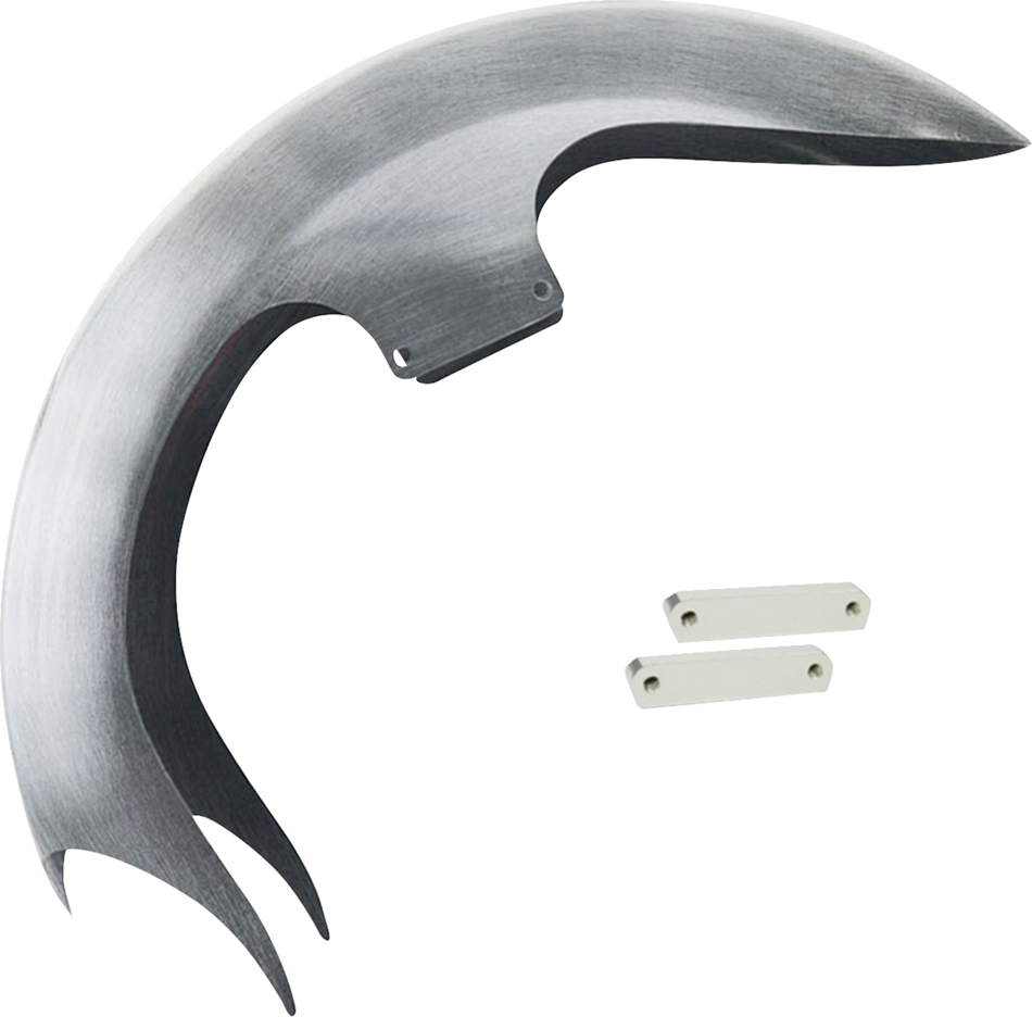 PAUL YAFFE BAGGER NATION Talon Front Fender - 26" Wheel - With Chrome Fender Adapters - Touring Models TALON26-14L-C