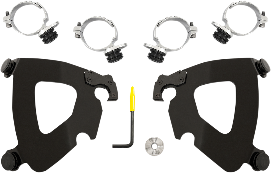 MEMPHIS SHADES Gauntlet Mounting Kit - Black - FXDL '14-'17 MEB2014