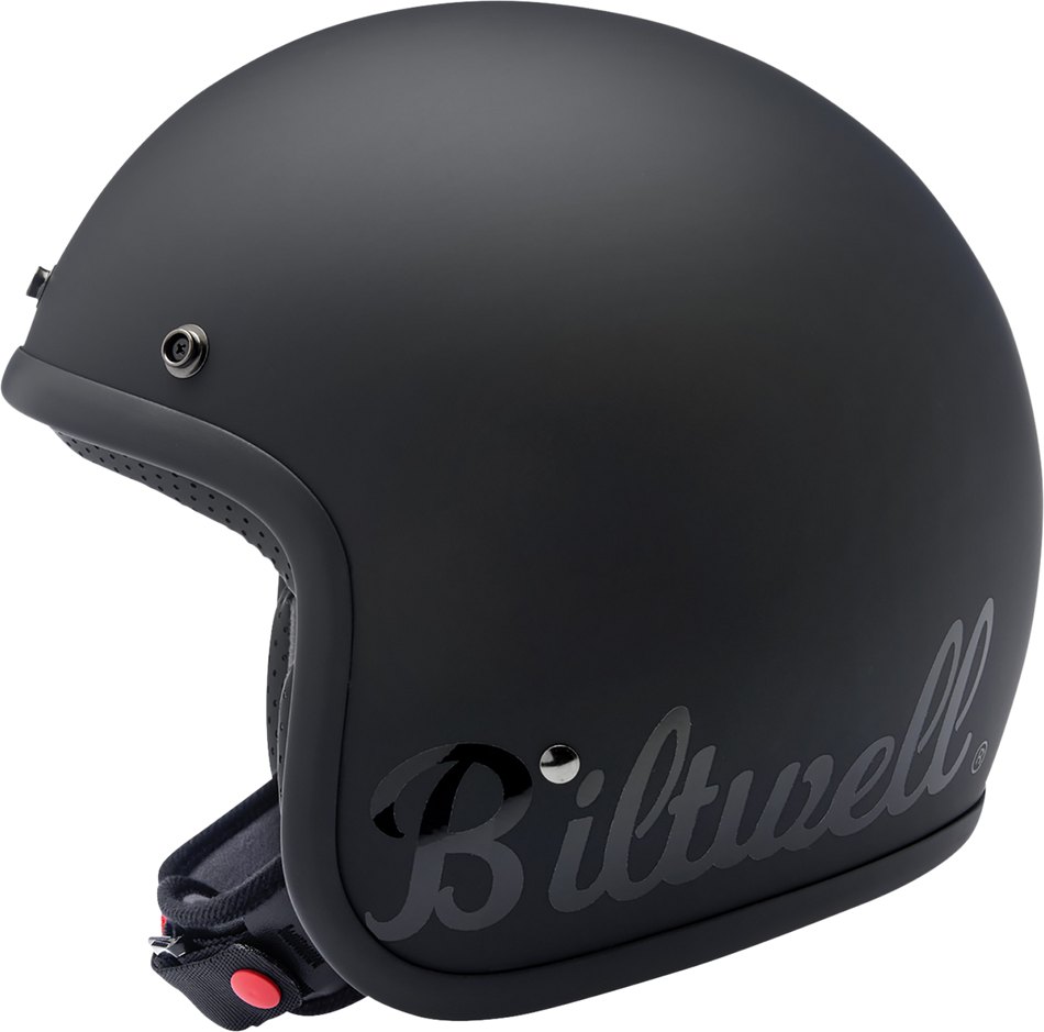 BILTWELL Bonanza Helmet - Flat Black Factory - Small 1001-638-202