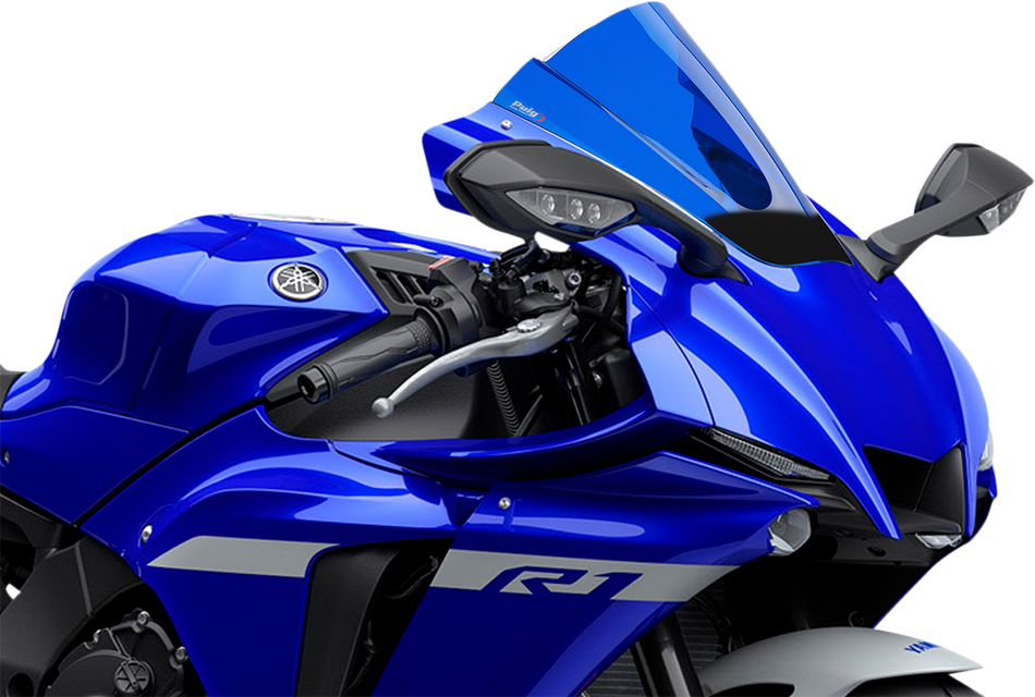 PUIG HI-TECH PARTS Race Windscreen - Blue - YZF-R1 3826A