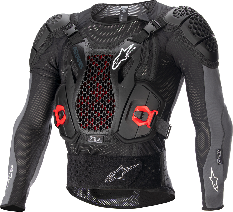 ALPINESTARS Bionic Plus v2 Schutzjacke - Schwarz/Anthrazit/Rot - XL 6506723-1036-XL