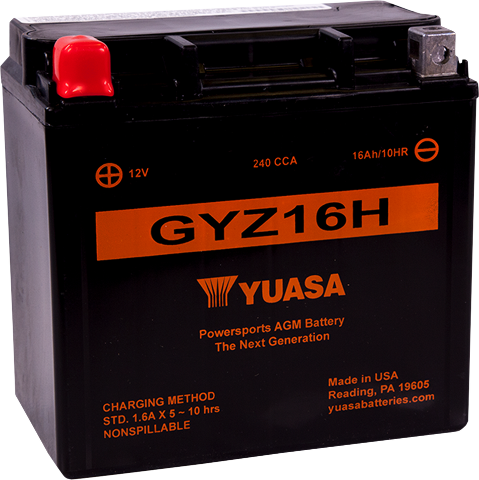 YUASA AGM Battery - GYZ16H YUAM716GH