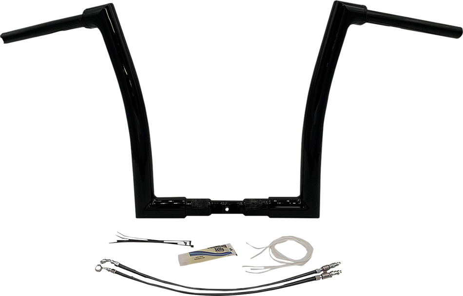 FAT BAGGERS INC. Handlebar Kit - Flat Top - 14" - Black 609314-B